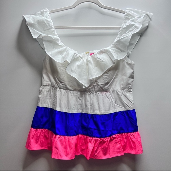Lilly Pulitzer Emie Ruffle top size 8 NWT - Picture 4 of 10